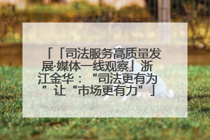 「司法服务高质量发展·媒体一线观察」浙江金华：“司法更有为”让“市场更有力”