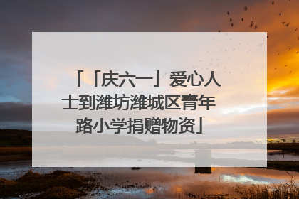 「庆六一」爱心人士到潍坊潍城区青年路小学捐赠物资