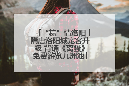 “粽”情洛阳丨隋唐洛阳城宠客升级 背诵《离骚》免费游览九洲池