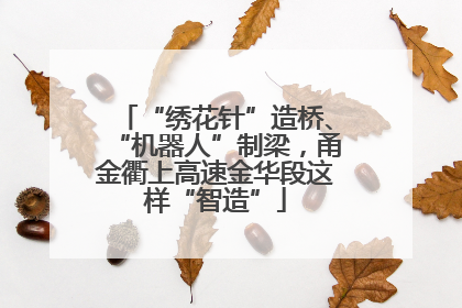 “绣花针”造桥、“机器人”制梁，甬金衢上高速金华段这样“智造”