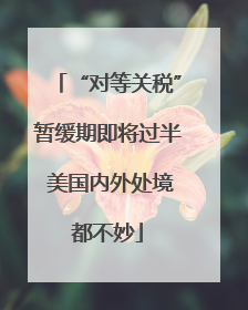 “对等关税”暂缓期即将过半 美国内外处境都不妙