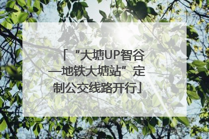 “大塘UP智谷—地铁大塘站”定制公交线路开行