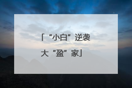 “小白”逆袭大“盈”家