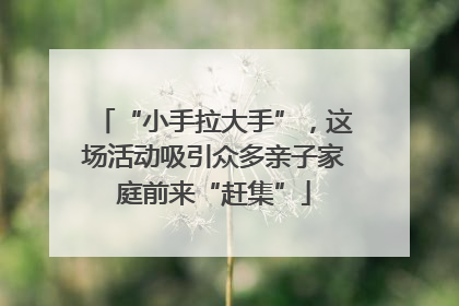 “小手拉大手”，这场活动吸引众多亲子家庭前来“赶集”