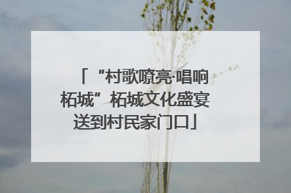 “村歌嘹亮·唱响柘城”柘城文化盛宴送到村民家门口