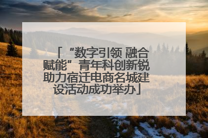 “数字引领 融合赋能”青年科创新锐助力宿迁电商名城建设活动成功举办
