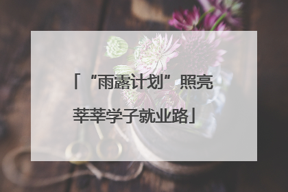 “雨露计划”照亮莘莘学子就业路