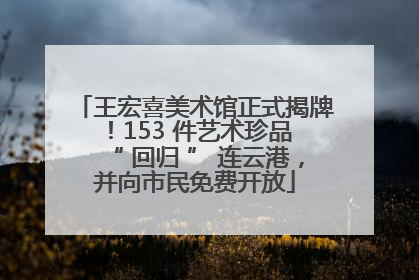 王宏喜美术馆正式揭牌！153 件艺术珍品 “ 回归 ” 连云港，并向市民免费开放