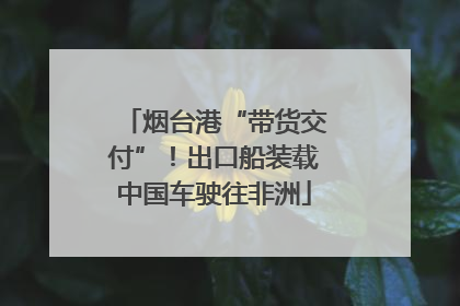 烟台港“带货交付”！出口船装载中国车驶往非洲