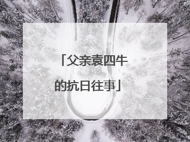 父亲袁四牛的抗日往事