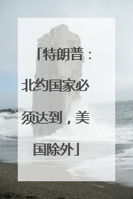特朗普：北约国家必须达到，美国除外