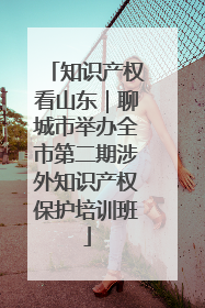 知识产权看山东｜聊城市举办全市第二期涉外知识产权保护培训班
