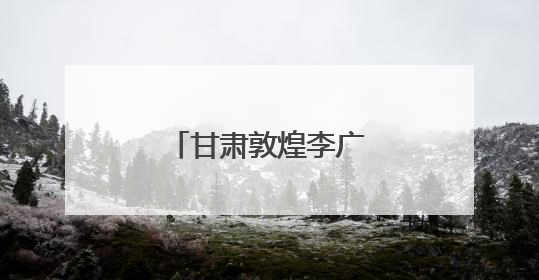 甘肃敦煌李广“杏”福密码