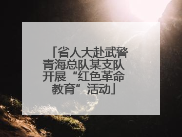 省人大赴武警青海总队某支队开展“红色革命教育”活动