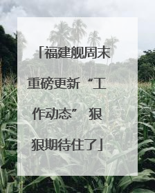 福建舰周末重磅更新“工作动态” 狠狠期待住了
