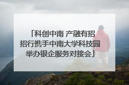 科创中南 产融有招 招行携手中南大学科技园举办银企服务对接会
