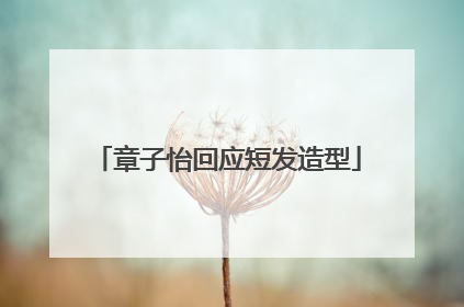 章子怡回应短发造型
