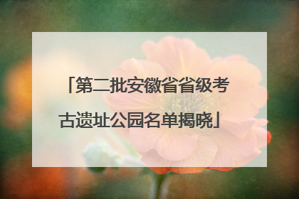 第二批安徽省省级考古遗址公园名单揭晓
