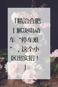 精治合肥丨解决电动车“停车难”，这个小区出实招！