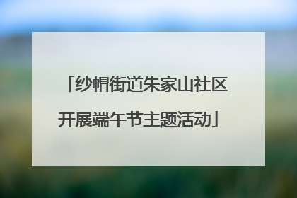 纱帽街道朱家山社区开展端午节主题活动