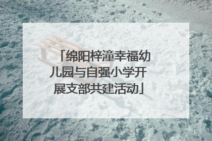 绵阳梓潼幸福幼儿园与自强小学开展支部共建活动