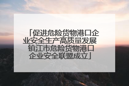 促进危险货物港口企业安全生产高质量发展 镇江市危险货物港口企业安全联盟成立