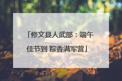 修文县人武部：端午佳节到 粽香满军营