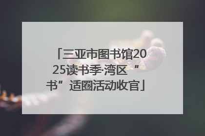 三亚市图书馆2025读书季·湾区“书”适圈活动收官