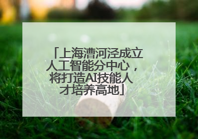 上海漕河泾成立人工智能分中心，将打造AI技能人才培养高地