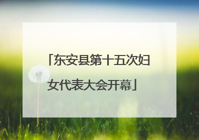 东安县第十五次妇女代表大会开幕