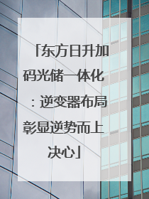 东方日升加码光储一体化：逆变器布局彰显逆势而上决心