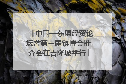 中国—东盟经贸论坛暨第三届链博会推介会在吉隆坡举行