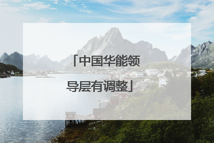 中国华能领导层有调整