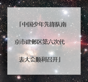 中国少年先锋队南京市建邺区第六次代表大会顺利召开