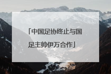 中国足协终止与国足主帅伊万合作