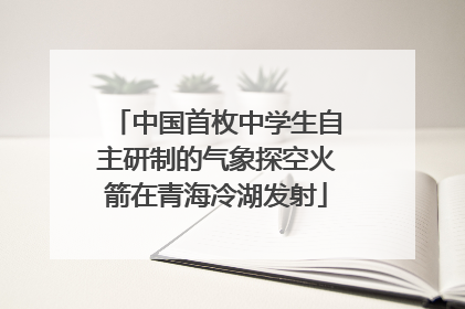 中国首枚中学生自主研制的气象探空火箭在青海冷湖发射