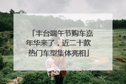 丰台端午节购车嘉年华来了，近二十款热门车型集体亮相