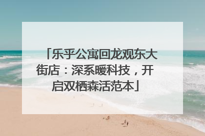 乐乎公寓回龙观东大街店：深系暖科技，开启双栖森活范本
