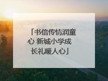 书信传情润童心 新城小学成长礼暖人心