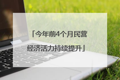 今年前4个月民营经济活力持续提升
