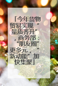 今年货物贸易实现“量质齐升”，商务部：“朋友圈”更多元，“新动能”加快集聚