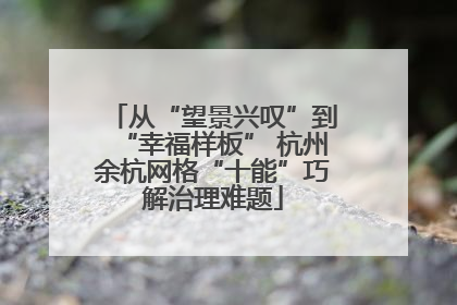 从“望景兴叹”到“幸福样板” 杭州余杭网格“十能”巧解治理难题