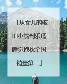 从女儿的破旧小熊到乐瓜睡觉抱枕全国销量第一