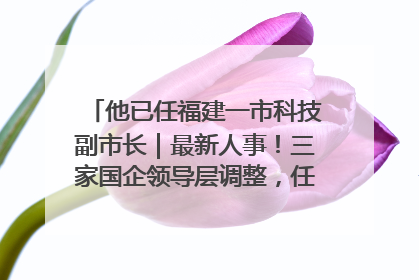 他已任福建一市科技副市长｜最新人事！三家国企领导层调整，任免多位政法系统干部