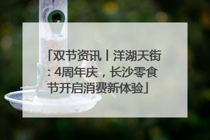 双节资讯丨洋湖天街：4周年庆，长沙零食节开启消费新体验
