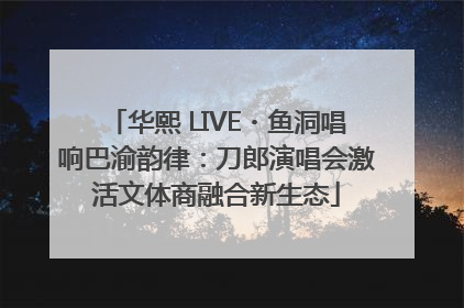华熙 LIVE・鱼洞唱响巴渝韵律：刀郎演唱会激活文体商融合新生态