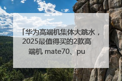华为高端机集体大跳水，2025最值得买的2款高端机 mate70、pura70如何选？