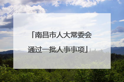 南昌市人大常委会通过一批人事事项