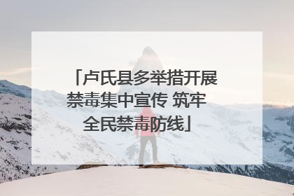 卢氏县多举措开展禁毒集中宣传 筑牢全民禁毒防线
