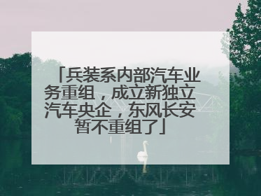 兵装系内部汽车业务重组，成立新独立汽车央企，东风长安暂不重组了